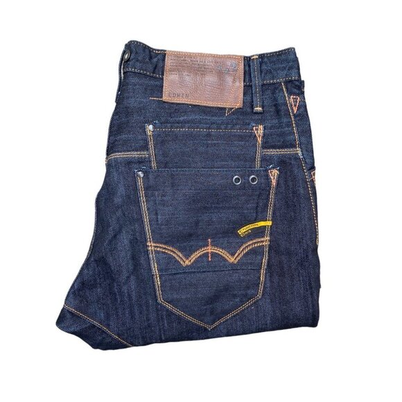 RARE Edwin Curved Leg Japanese Designer Denim Jeans Size 30 - Picture 3 of 10